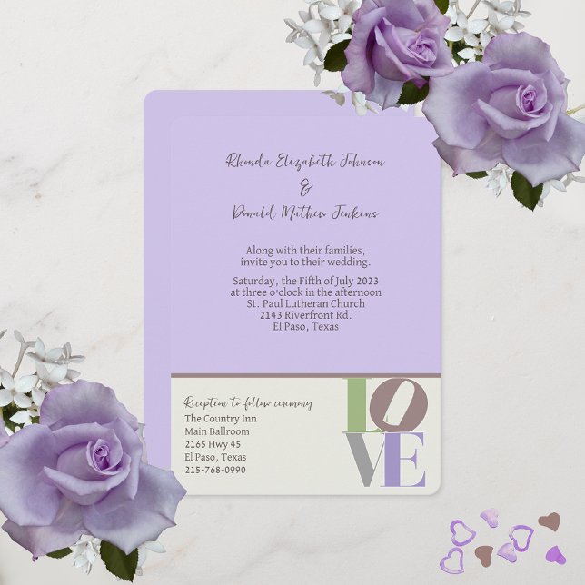 Faire-part de mariage AMOUR moderne (Créateur téléchargé)