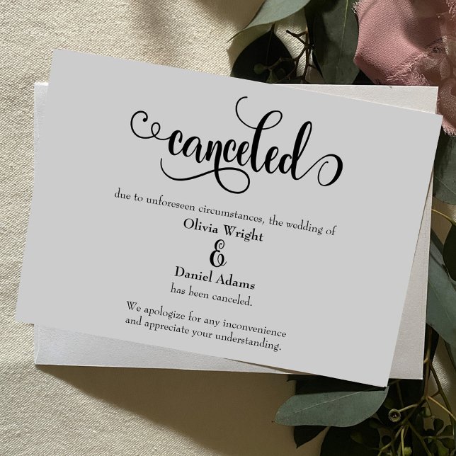 Faire-part de mariage annulé avec un scénario élab (Créateur téléchargé)