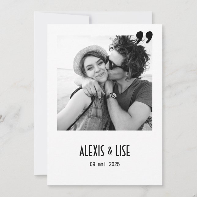 Faire-Part de mariage Apostrophe (Devant)