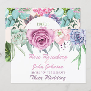 Faire-part de mariage aquarelle