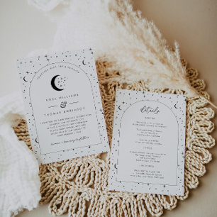 Faire-part de mariage Arché Céleste Tout en un