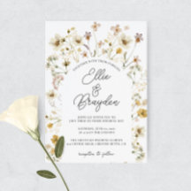Faire-part de mariage Arche Fleur sauvage aquarell