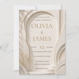 Faire-Part de Mariage Arche Moderne