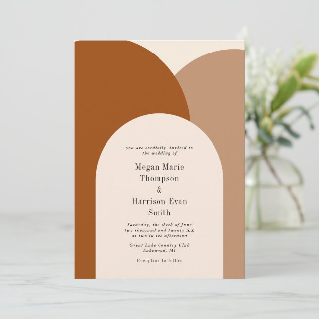 Faire-part de mariage Arches simples (Debout devant)