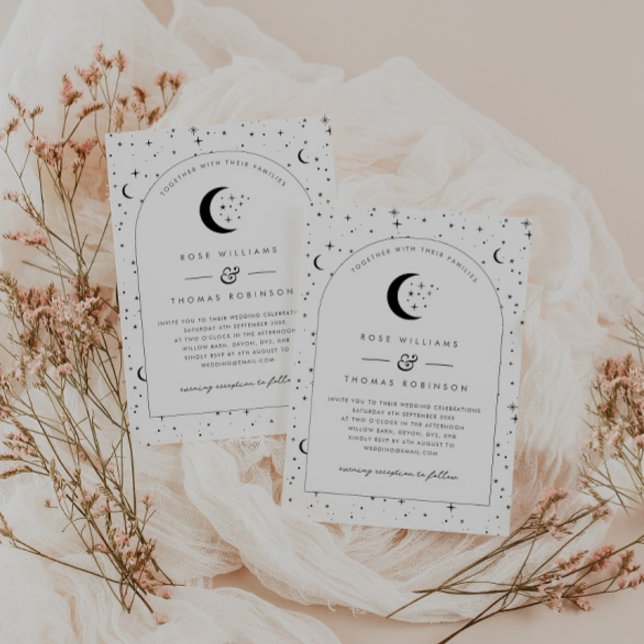 Faire-Part de Mariage Arqué Céleste (Créateur téléchargé)