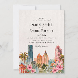 Faire-part de mariage Art Déco de Miami Beach