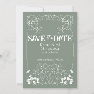 Faire-part de mariage Art nouveau