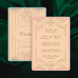 Faire-part de mariage Art Nouveau orné