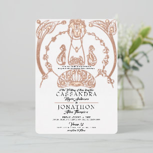 Faire-part de mariage - Art Nouveau & Poème 12