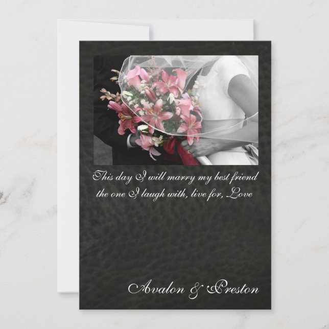 Faire-part de mariage artistique de meilleur ami (Devant)