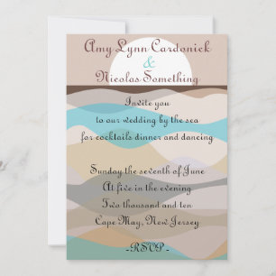 Faire-part de mariage au bord de l'Ocean Beach Sea