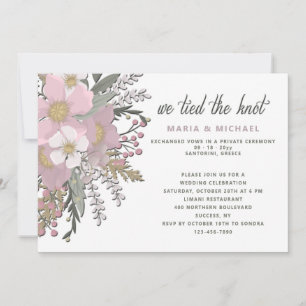 Faire-part de mariage au Cornouiller rose