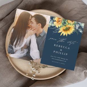 Faire-Part de Mariage au Tournesol Rustique Eucaly