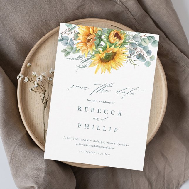 Faire-Part de Mariage au Tournesol Rustique Eucaly (Créateur téléchargé)