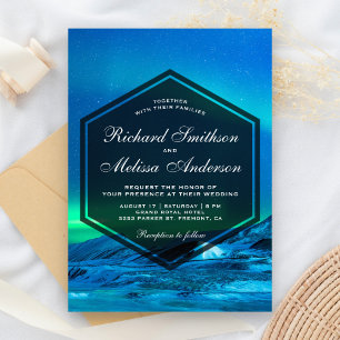 Faire-part de mariage Aurore Arctique Lumières du