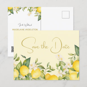 Faire-part de mariage aux citrons Save The Date