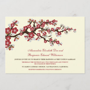 Faire-part de mariage aux fleurs de cerisiers (can