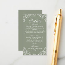 Faire-part de mariage aux fleurs sauvages vert sau