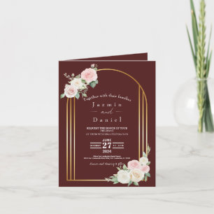 Faire-part de mariage aux floraisons crépusculaire
