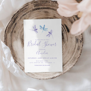 Faire-part de Mariage aux Libellules Peintes à la 