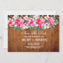 Faire-part de mariage aux lumières florales roses