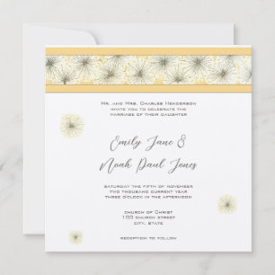 Faire-part de mariage aux pissenlits