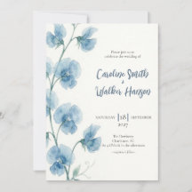 Faire-part de mariage aux pois de senteur aquarell