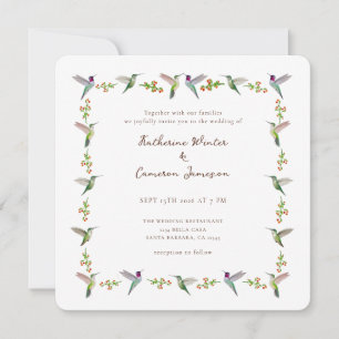 Faire-part de mariage avec colibri d'Anna