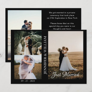 Faire-part de mariage avec collage de photos 