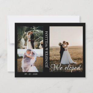 Faire-part de mariage avec collage de photos Nous 