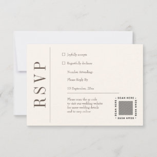 Faire-part de mariage avec Elegant Typographie RSV