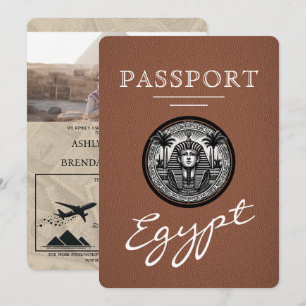 Faire-part de mariage avec passeport égyptien marr