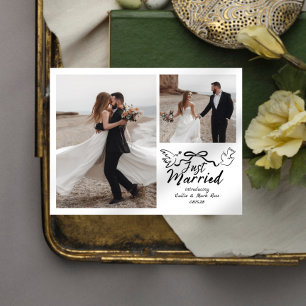 Faire-part de mariage avec photo de mariage juste 