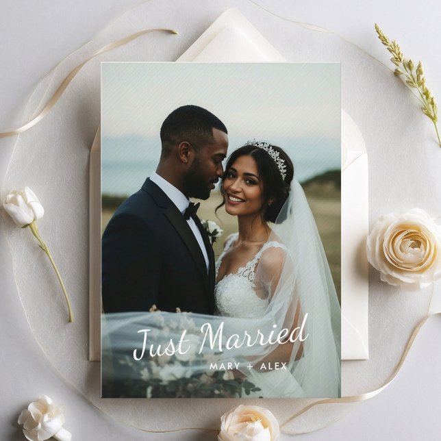 Faire-part de mariage avec photo de mariage Modern (Créateur téléchargé)