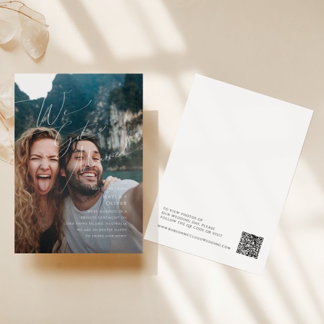 Faire-part de mariage avec photo en écriture fanta (Créateur téléchargé)