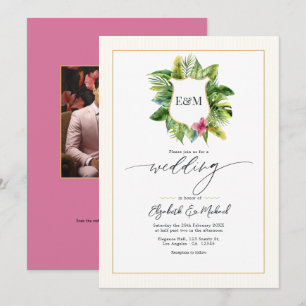 Faire-part de mariage avec photo et code QR de ver