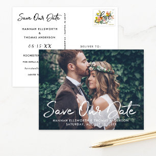 Faire-part de mariage avec photo intégrale en écri
