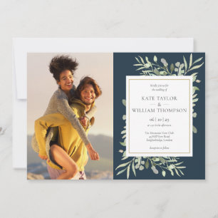Faire-part de mariage avec photos de verdure botan