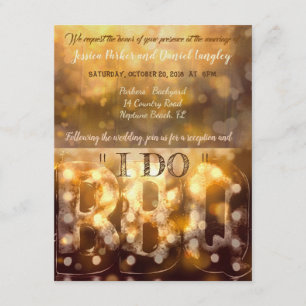 faire-part de mariage barbecue "I DO"