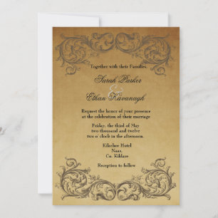 Faire-part de mariage baroque