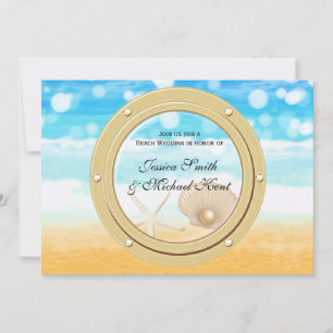 Faire-Part de Mariage Bateau Croisière Plage Nauti