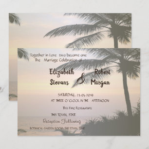 Faire-part de mariage Beach Palms Sunset