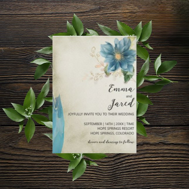 Faire-part de mariage Belle Watercolor (Créateur téléchargé)