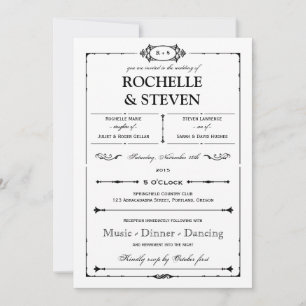 Faire-part de mariage Bistro