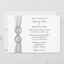Faire-part de mariage blanc Silver Infinity