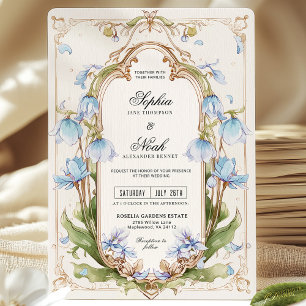 Faire-part de mariage bleu clair