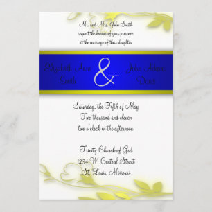 Faire-part de mariage bleu de l'évasion deux