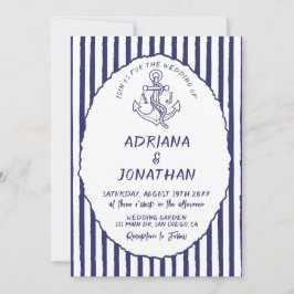 Faire-part de mariage Bleu Nautique