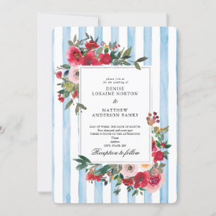 Faire-part de mariage bleu Omphalodes
