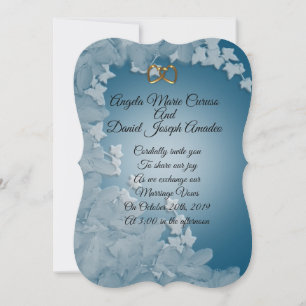 Faire-part de mariage, bleu Turquoise avec personn